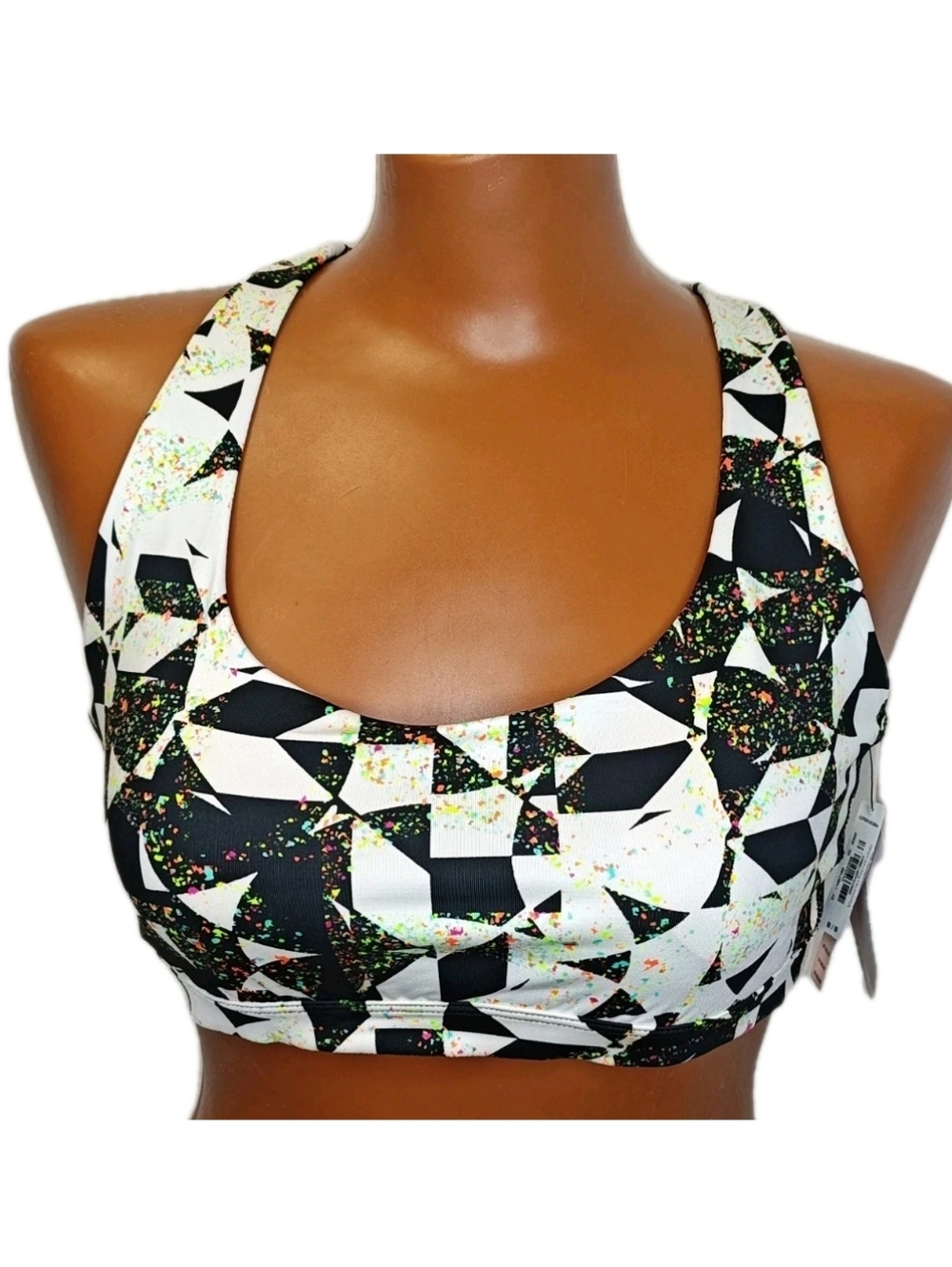 Victoria Sport The Player Sports Bra Sz Med Wireless Strappy Racerback Retro Nwt